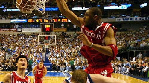 NBA全场回放_2005季后赛G2火箭vs小牛_2005季后赛火箭vs小牛G2第1节姚明单节狂砍17分_高清