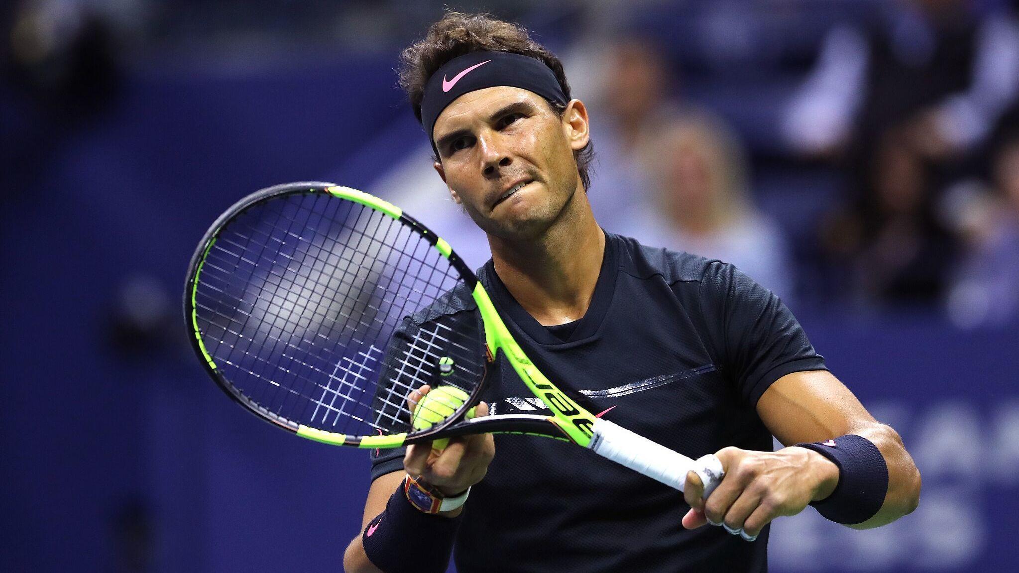 纳达尔反拍切球制约大个子 德尔波特罗边跑边正拍变线_美网_腾讯视频