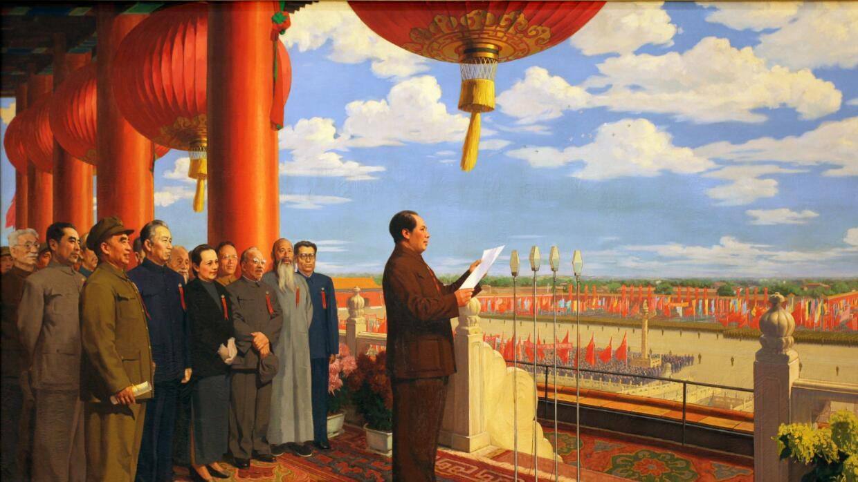 董希文油画中国画 —《开国大典》_《开国大典》献礼祖国_腾讯视频
