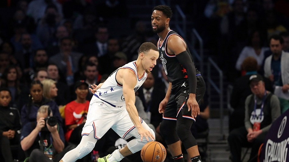 2019-02-18库里2019全明星赛表现 库里砸地妙传绝妙背扣1996.2万