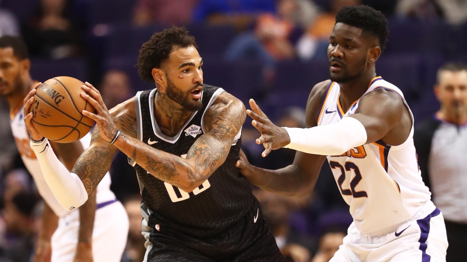 【原声回放】国王vs太阳第1节 国王毫不留情单节打花比赛_nba全场回放